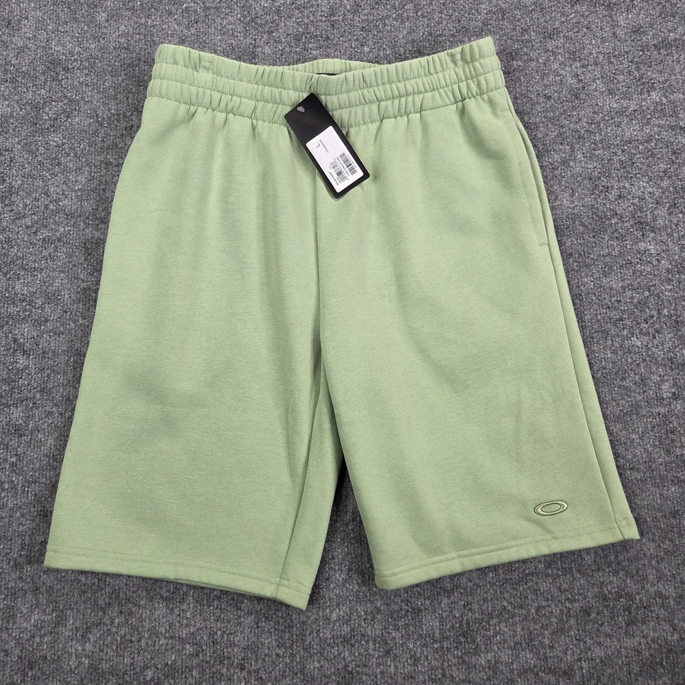 Oakley Shorts Mens Large Green Relax Sweat Short New Jade‎ Athletic Pockets
